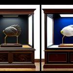 Here are two image prompts for Stable Diffusion XL, designed to generate professional images of display cases for collectors:
