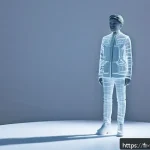 3D 스캔으로 피규어 제작하기 - A highly detailed scene of a modern 3D scanning studio capturing a small, intricately designed figur...